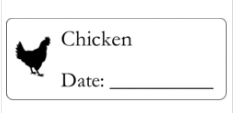 Chicken - Food labels