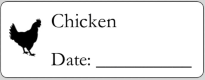 Chicken - Food labels