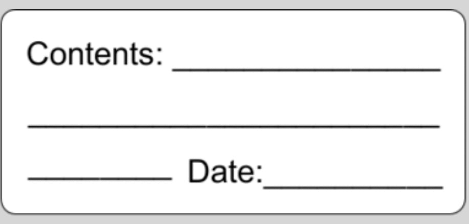Blank Contents - Food labels